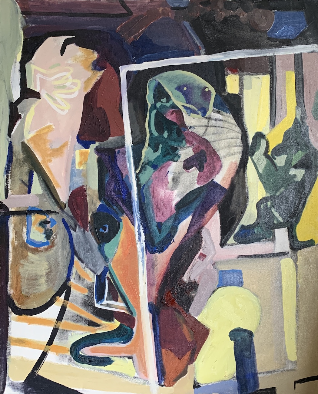 Abstract colorful painting by John Alcantara