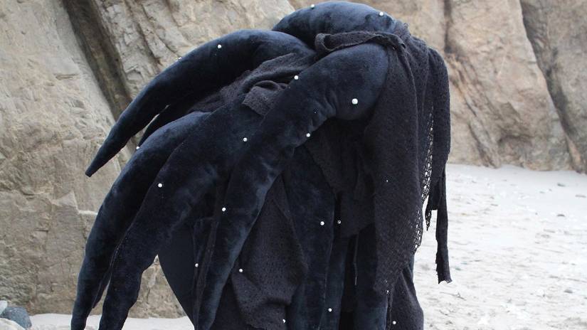 SMC student Miles Rosenbloom’s “Bathyphysa pseudopodia” (Textile and synthetic pearls; 101" x 40" x 10”; 2025) will be on display as part of the SMC Art Mentor Program Exhibit “HERE/NOW” at SMC’s Pete & Susan Barrett Gallery from May 22 to June 6. Opening reception Thursday, May 22, from 5 p.m. to 8 p.m. in the gallery.