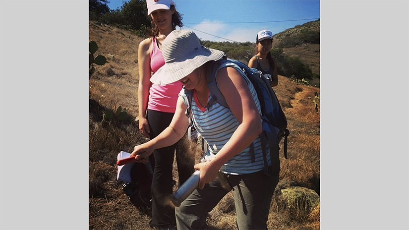 With USC students on Catalina Island