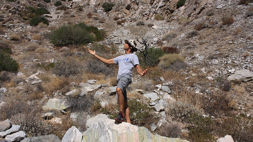 Bill Selby doing a rain dance