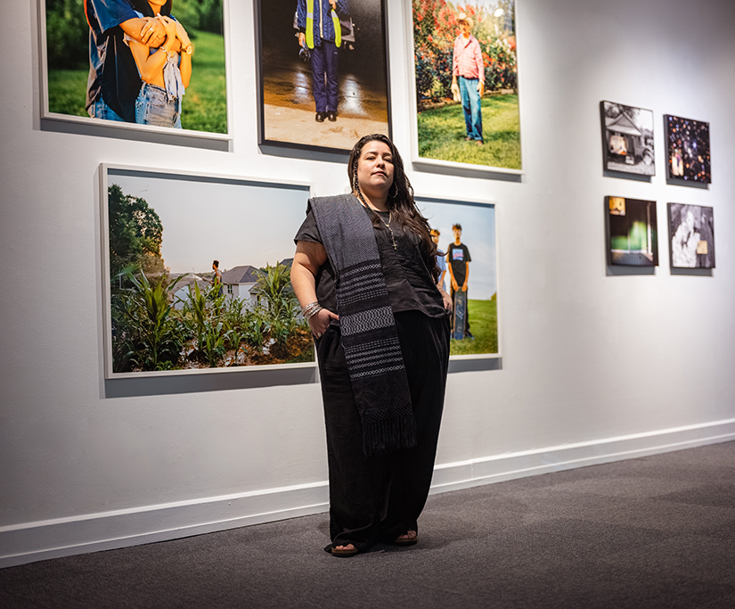 Erika Hirugami with works by Atlanta-based photographer Jose Ibarra Rizo