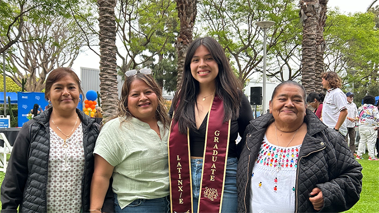 Jacqueline at the Latinx graduation celebration