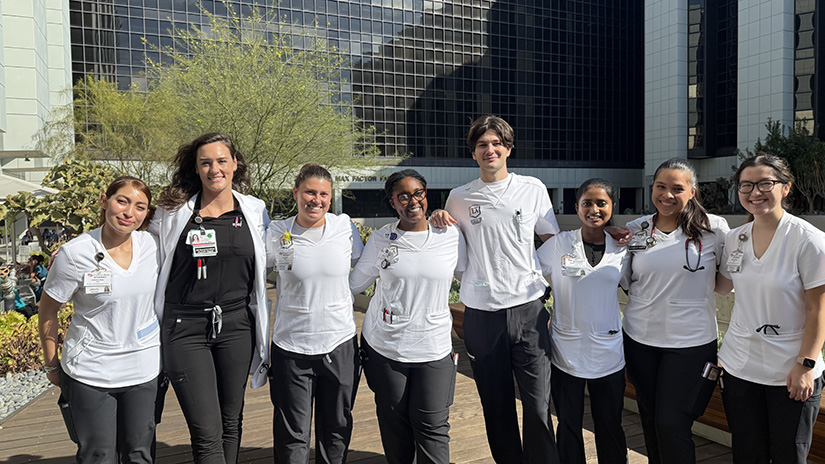 With Nursing program students at UCLA