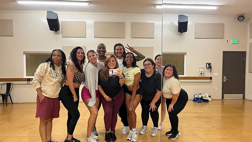 Naomi with classmates