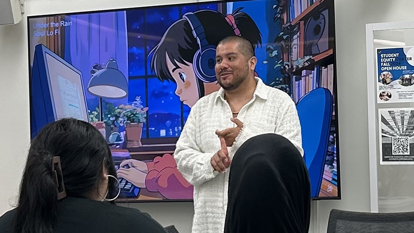 Sept. 2024 talk & art making workshop by artist Julio Salgado, event sponsored by Dream Resource Center