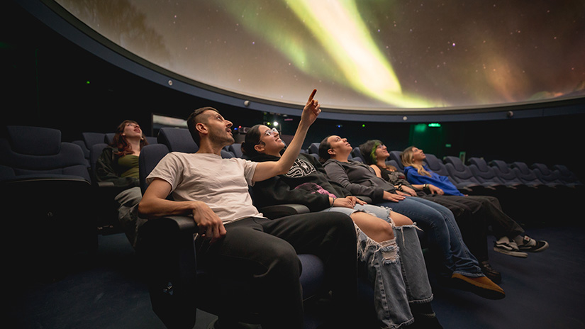 Enjoying a show in the new Planetarium