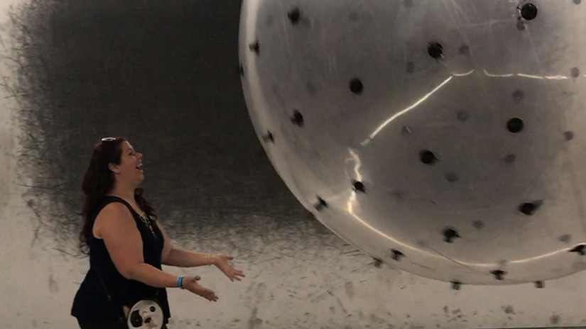 Erin at an immersive art museum in San Diego, CA