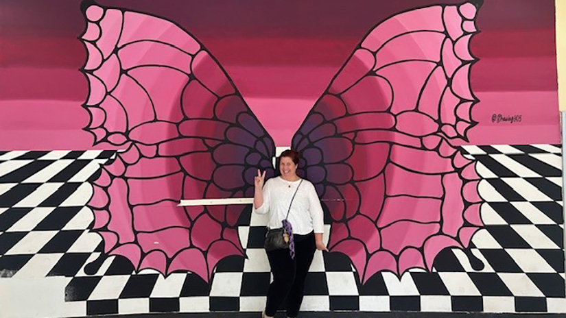 Erin finding art in Santa Maria, CA