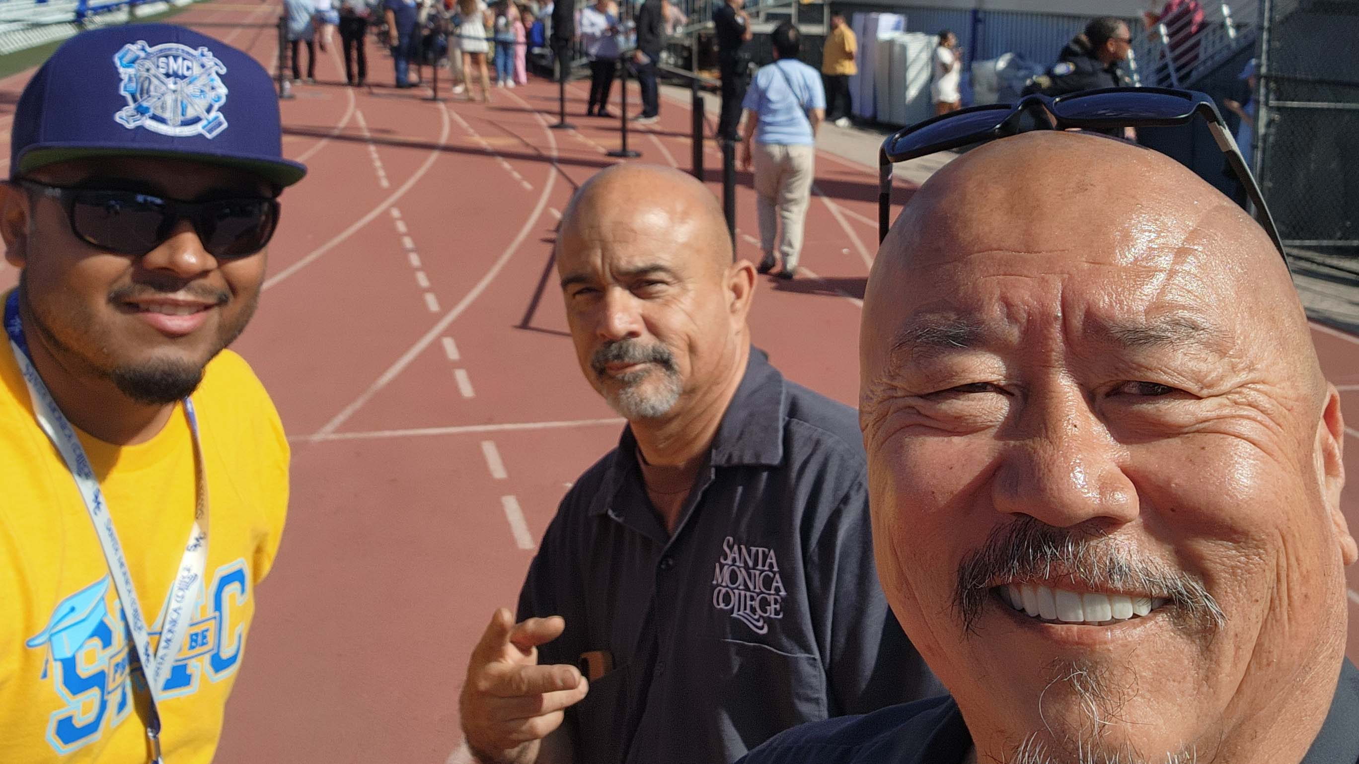 Terry and his crew ensuring everything is shipshape before commencement