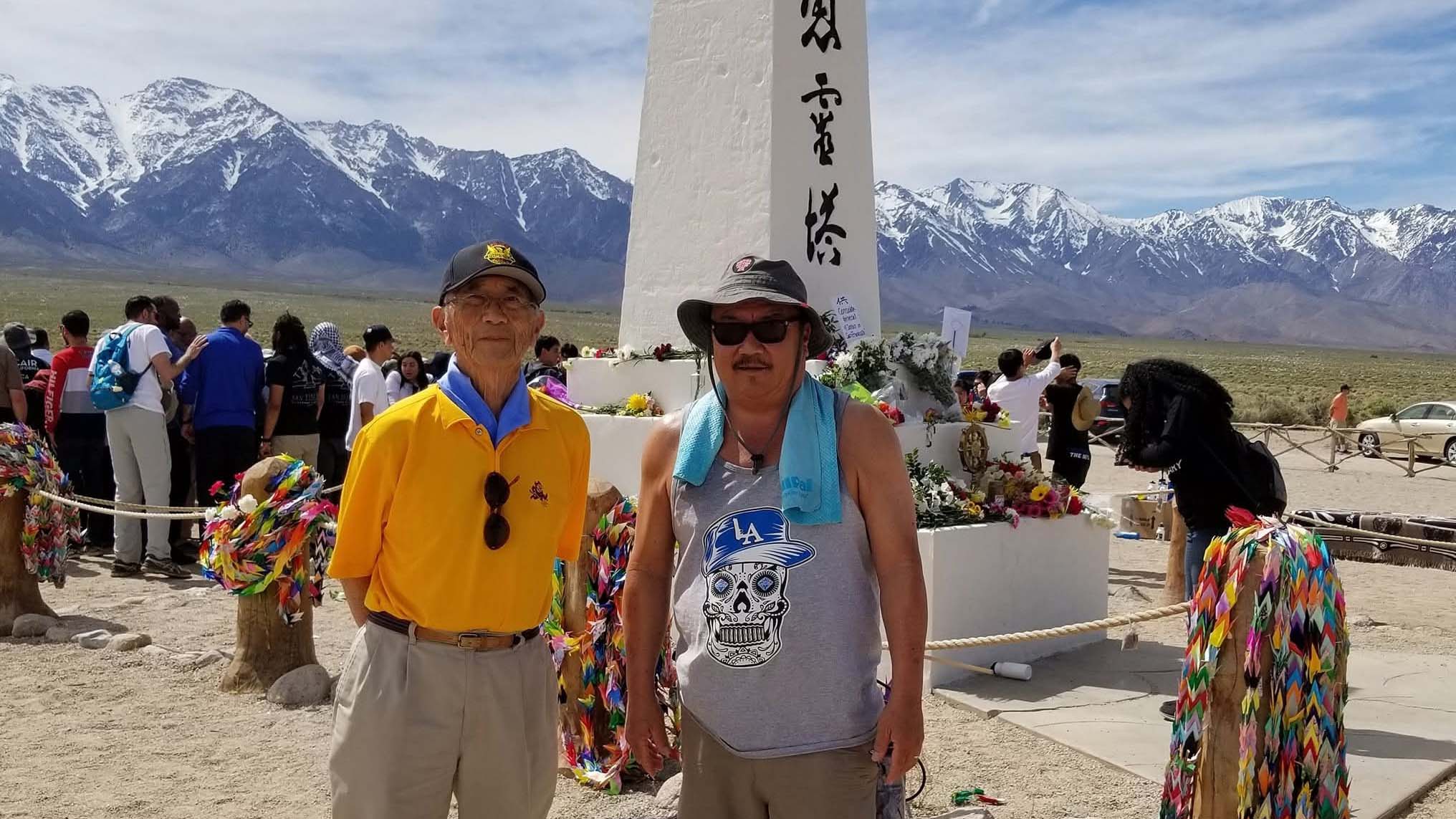 Terry and his father on a visit to Manzanar