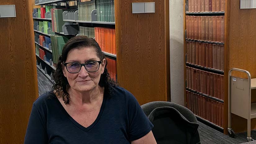 Long-time Library staff member, Fariba Owlya