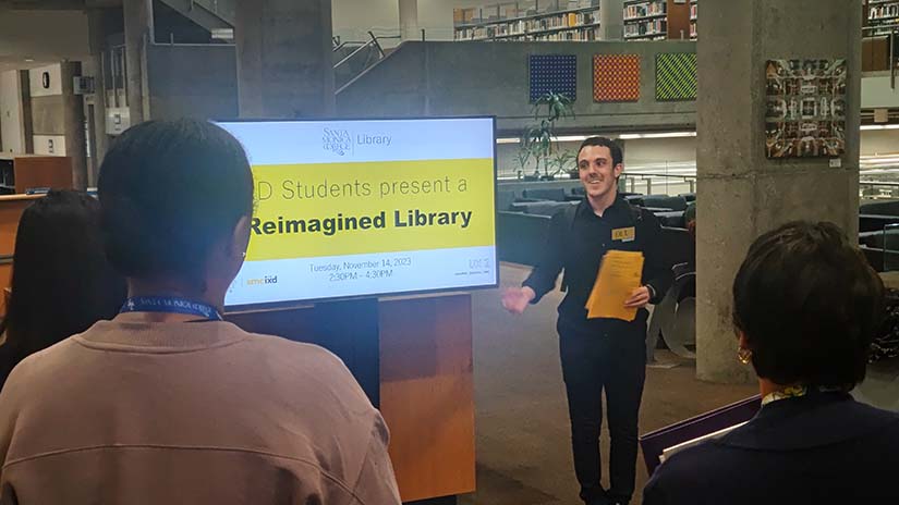 IxD students providing input on students' Library space needs