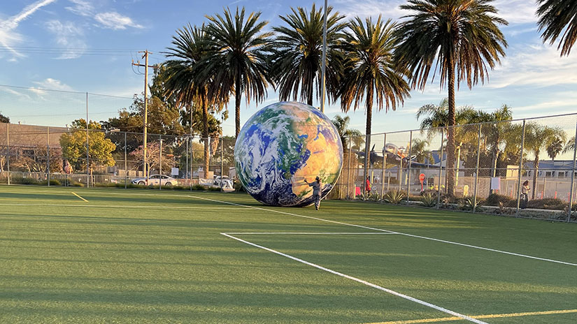 The earth, and art from around the globe, were on display at Frieze