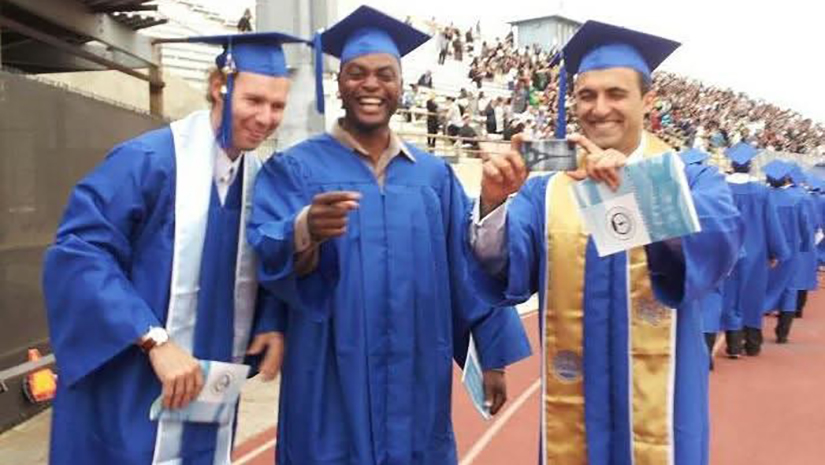 Charles and friends graduating from SMC