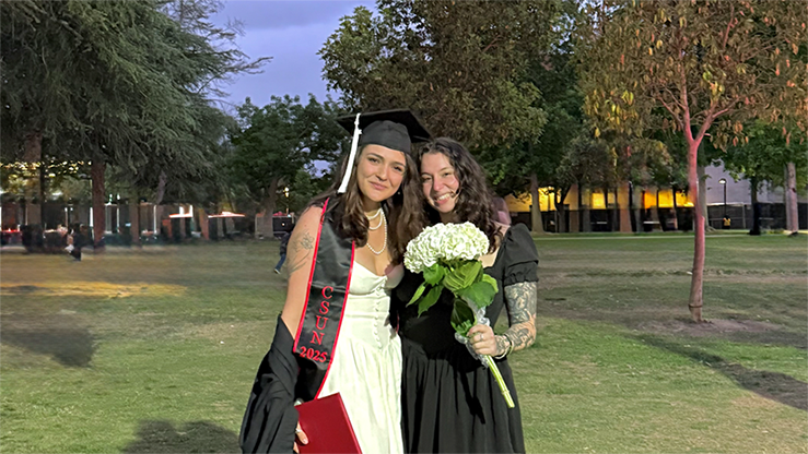 Madeline at her best friend's graduation from CSUN