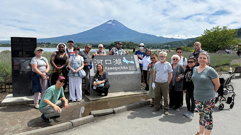 Nina Kato and students in Japan