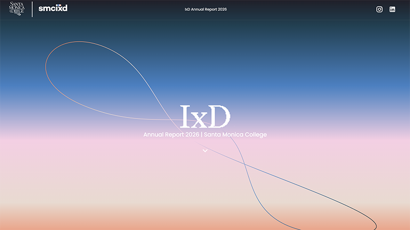 The new IxD annual report, created by IxD students
