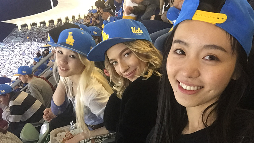 On a field trip to a Dodger's game with SMC's International Education Center in 2017