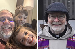 D. A. Hosek and Father Chris Ponnet