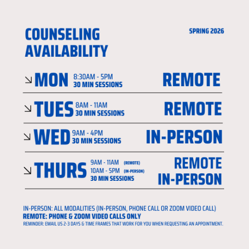 Spring Semester Counseling Spring Semester Counseling