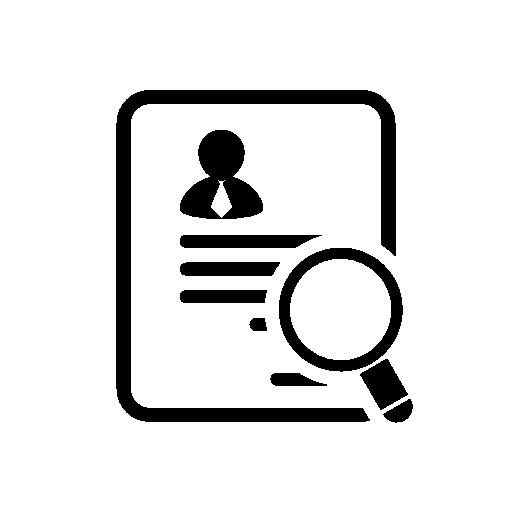 Paper with Magnifying Glass over it