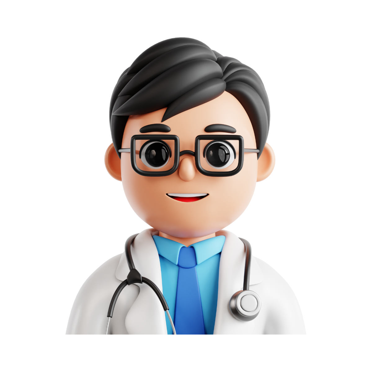 doctor with glasses and coat