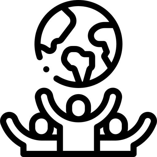 Globe Icon with hands