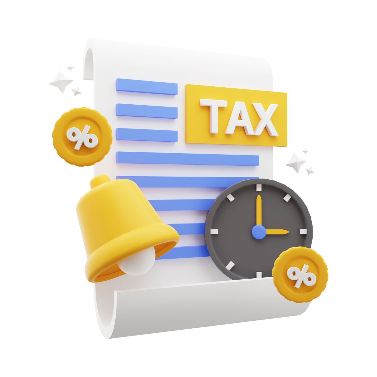 page with timer and word tax on it