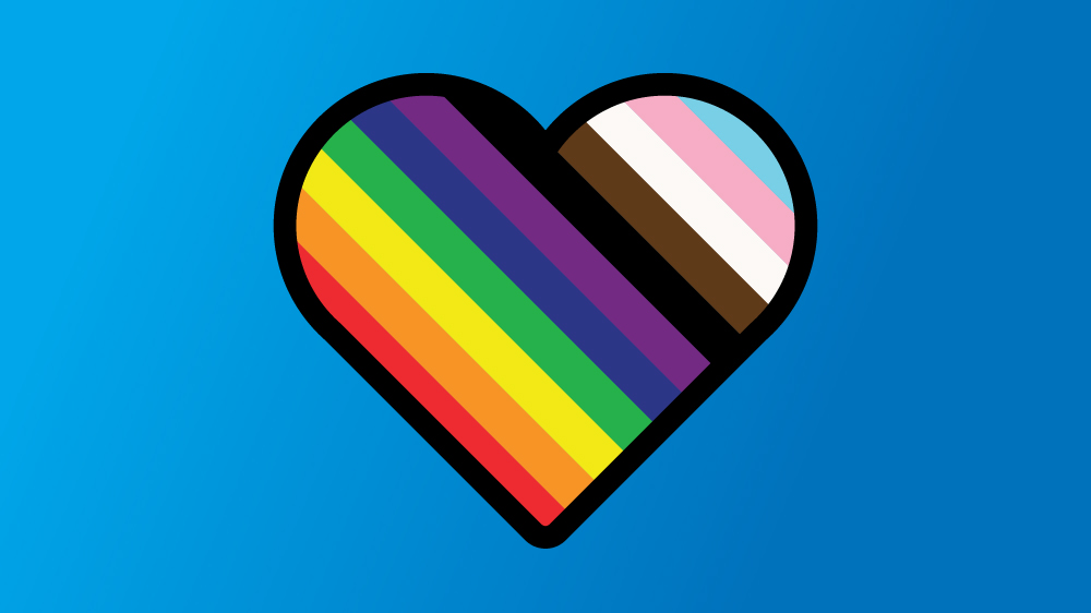 Rainbow in heart